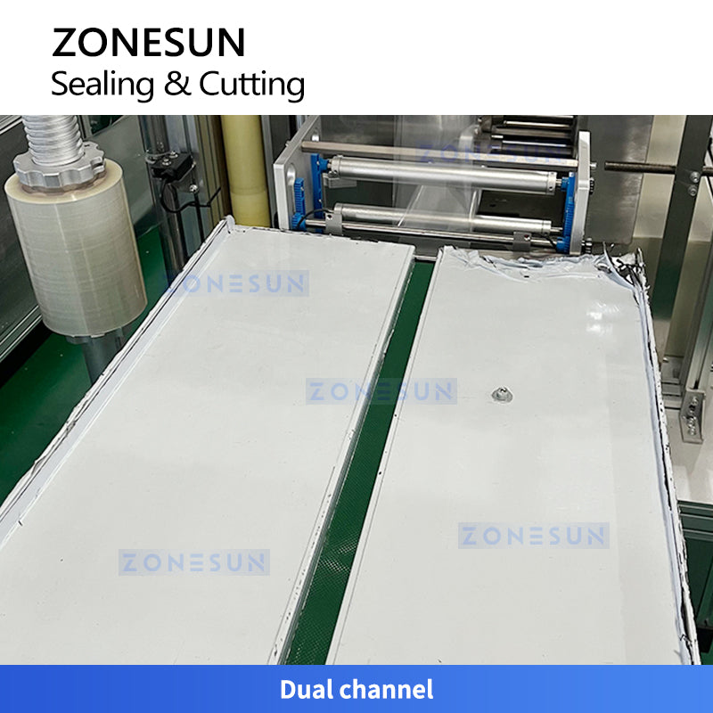 ZONESUN ZS-HYS4 Dual-Channel Horizontal Four-Side Sealing Packing Machine for Sachet Products