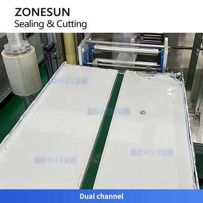 ZONESUN ZS-HYS4 Dual-Channel Horizontal Four-Side Sealing Packing Machine for Sachet Products