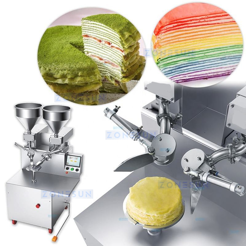 ZONESUN ZS-CZ100 Automatic Cake Spreading and Icing Machine for Thousand-Layer Cake Birthday Cake and Layered Bakery Production