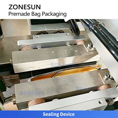 ZONESUN ZS-GW260D Automatic Premade Pouch Packing Machine with 10-Head Multihead Weigher for Snacks, Pet Food & Granules