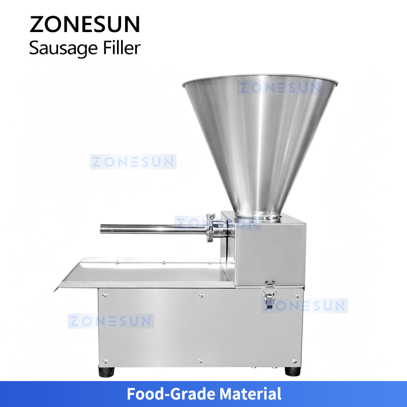 ZONESUN ZS-SFR1 Commercial Electric Sausage Stuffer Machine 200kg/h - Stainless Steel Meat Filler with Foot Pedal