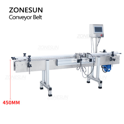 ZONESUN ZS-CB100P 1.9m Automatic Chain Conveyor Belt with PLC Control