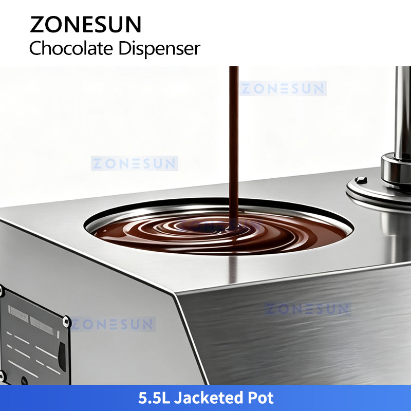 ZONESUN ZS-DJ500 5.5L Commercial Chocolate Dispenser Machine for Ice Cream & Desserts
