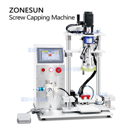 ZONESUN ZS-XG450S Semi-Automatic Servo Capping Machine | Electric Screw Bottle Capper