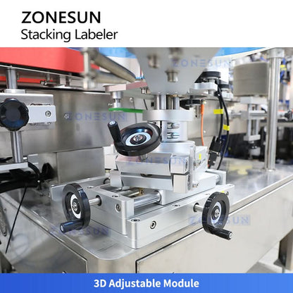 Zonesun ZS-TB60S Automatic Dual-Side Labeling Machine with Stacking System for Wet Wipes & Pouches