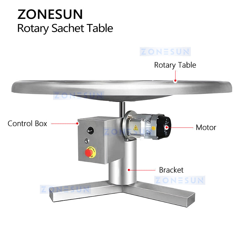 ZONESUN ZS-LP1200L Automatic Rotary Sachet Collection Table Pouch Accumulator