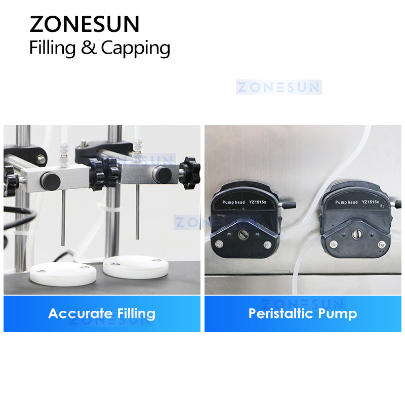 ZONESUN ZS-AFC17 Auto 2 Nozzles Ceramic Pump Perfume Filler Capper