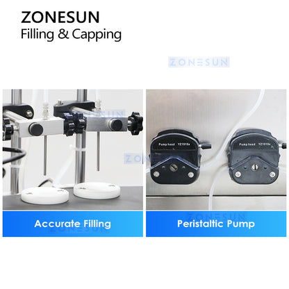 ZONESUN ZS-AFC17 Auto 2 Nozzles Ceramic Pump Perfume Filler Capper