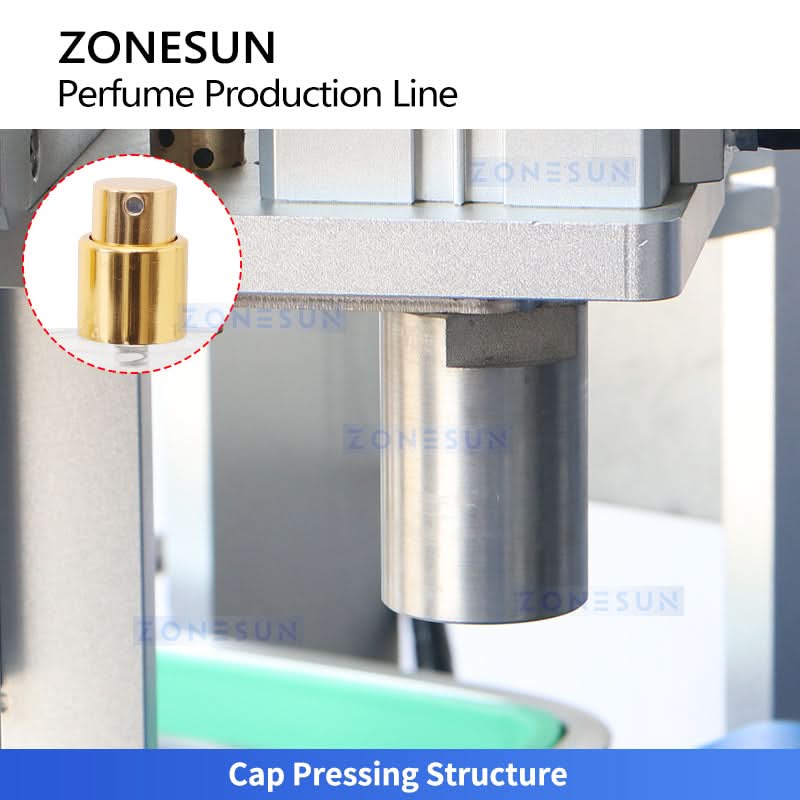 ZONESUN ZS-AFC42P Automatic Rotary Perfume Filling Machine Monoblock Negative Ion Rinsing & Vacuum Crimping