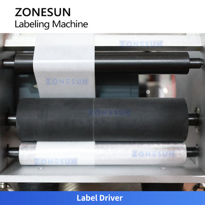 ZONESUN ZS-LT50 Semi-Auto Round Bottle Labeling Machine ±0.5mm Accuracy