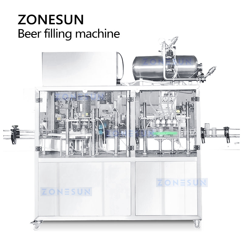 Zonesun ZS-CBFS4 Beer Can Filling & Seaming Machine for Small and Medium Breweries