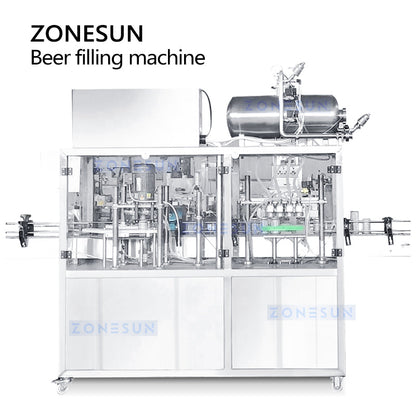 Zonesun ZS-CBFS4 Beer Can Filling & Seaming Machine for Small and Medium Breweries