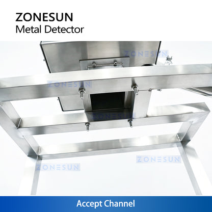 ZONESUN ZS-MS1 Industrial Metal Separator for Granules & Powders – High Precision Magnetic & Non-Magnetic Metal Detector (304 Stainless Steel)