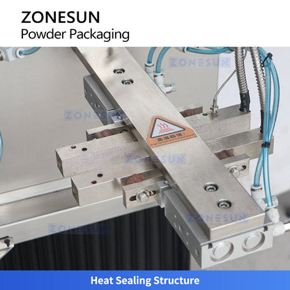 ZONESUN ZS-AFS09 Automatic Powder Filling and Sealing Machine for Premade Pouches with Vacuum Dust Collector System