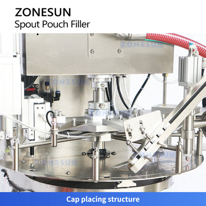 ZONESUN ZS-SVFC1P Desktop Spout Pouch Filling & Capping Machine for Sauces