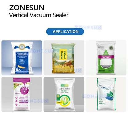 ZONESUN ZS-DZ600OL  Vertical Nozzle Vacuum Sealer with Gas Flush for Large Bags Powder