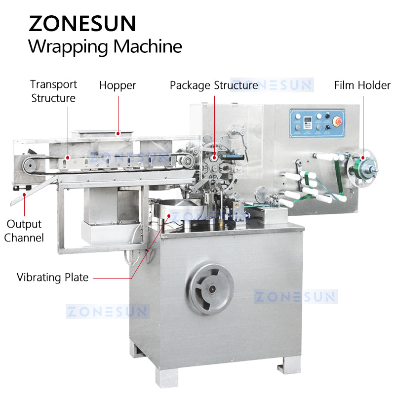 ZONESUN ZS-TCQ2 High-Speed Chocolate Ball Wrapping Machine | Automatic Foil Packaging for Spherical Candies