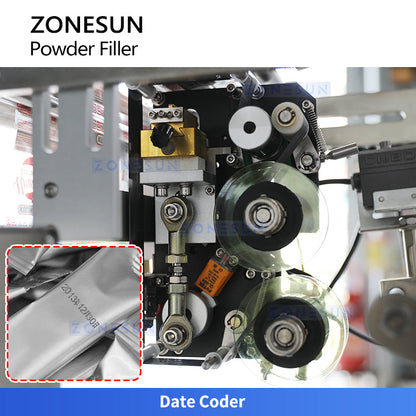 Zonesun ZS-FS220P Powder Sachet Packaging VFFS Machine Date Coder