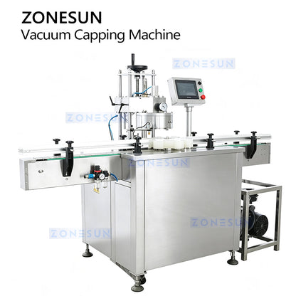 ZONESUN ZS-XG240 Automatic Vacuum Capping Machine for Glass Jars & Twist-Off Caps