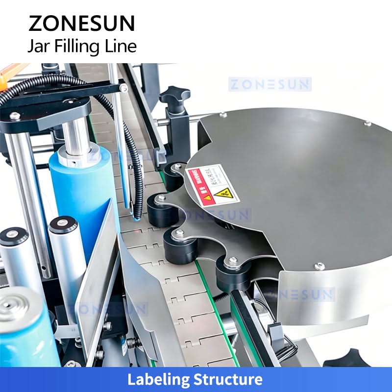 ZONESUN ZS-FAL180V9 Automatic Jam Sauce Filling Vacuum Capping Machine Line for Glass Jars