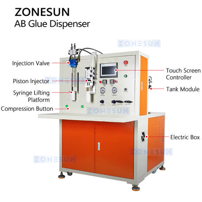 ZONESUN ZS-AGD3 Automatic Low-Viscosity AB Glue Filling Machine Glue Dispensing Machine