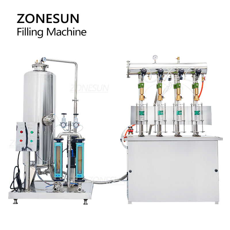 Zonesun ZS-CF4 Counter Pressure Filler for Carbonated Drinks