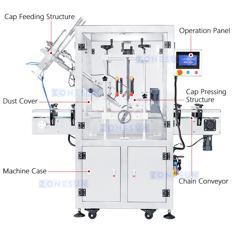 Zonesun ZS-XG16D4 Automatic High‑Speed Press-On Capping Machine