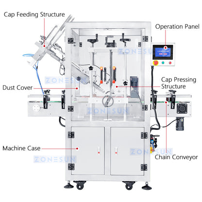 Zonesun ZS-XG16D4 Automatic High‑Speed Press-On Capping Machine
