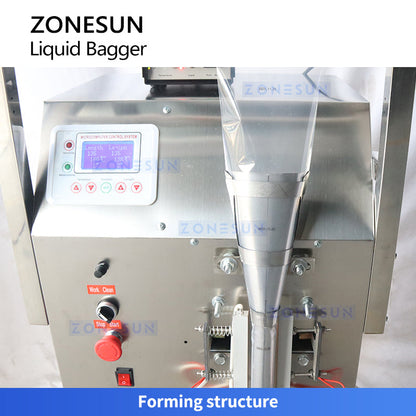 ZONESUN ZS-FS200D Automatic Vertical Liquid Sachet Filling and Sealing Machine for Water and Juice Pouch Packing