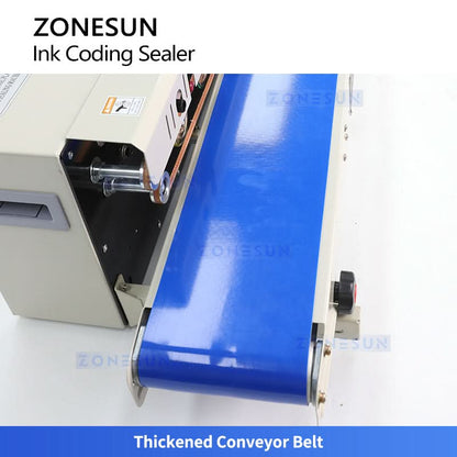 ZONESUN ZS-FR1000 Automatic Continuous Band Sealer with Date Coding for Plastic & Foil Bags