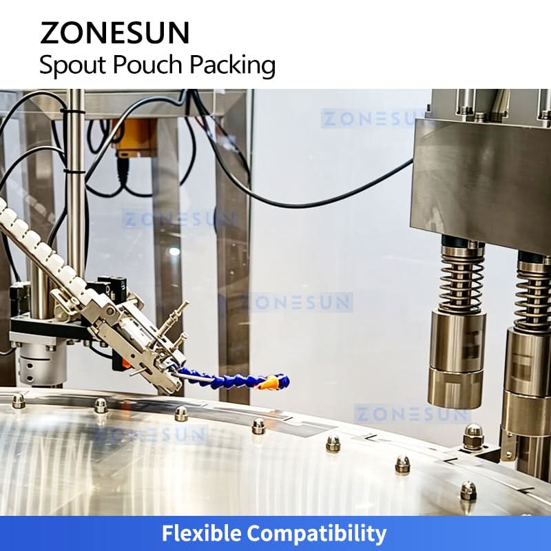 ZONESUN ZS-SPFC7 Automatic 12-Nozzle Rotary Spout Pouch Filling & Capping Machine