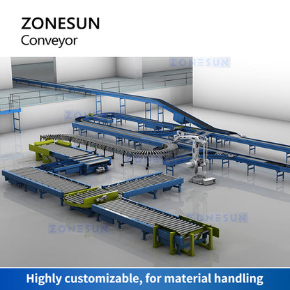 ZONESUN ZS-FCR600 Rubber Covered Flexible Powered Roller Conveyor