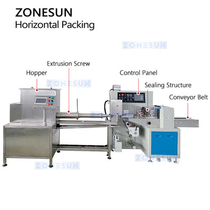 ZONESUN ZS-SYP25 Viscous Material Filling and Sealing Equipment Granular Mixture Automatic Bagging Packaging Machine