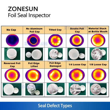 ZONESUN ZS-MD50 Automatic Infrared Thermal Imaging Foil Seal Inspection Machine