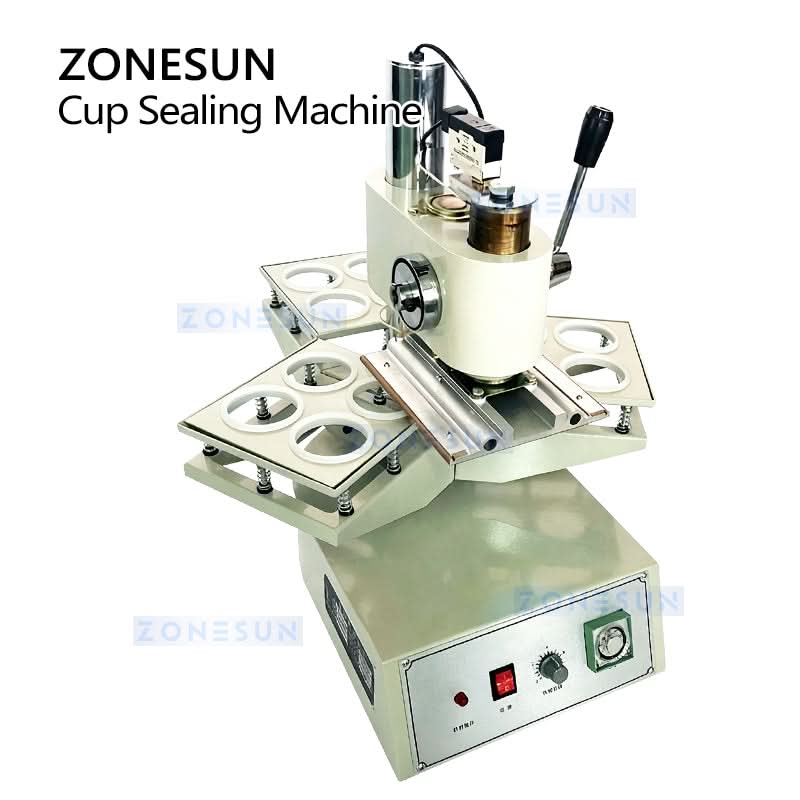 ZONESUN ZS-KCS5 Semi-Automatic Cup Sealing Machine with Custom Molds