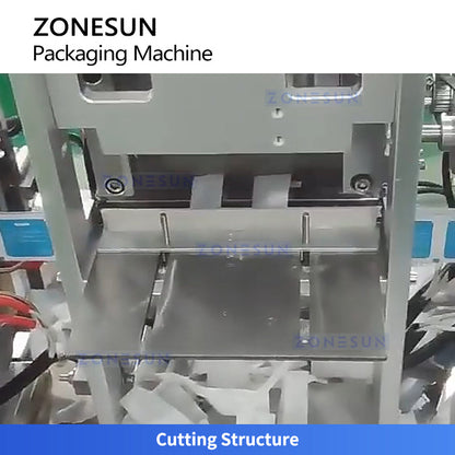 ZONESUN Automatic 4-Side Seal Wet Wipes Packing Machine for Alcohol Pads
