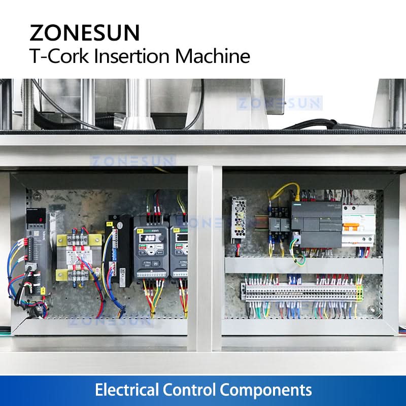 ZONESUN ZS-XG21U Automatic T-Corking Machine for Spirits & Liquor Bottles  High-Speed Bar-Top Stopper Insertion Line