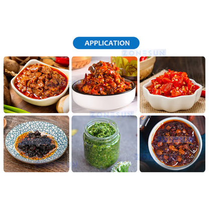 ZONESUN ZS-GTSC1 Semi-Automatic Auger Filler for Pickled & Stripped Food Packing