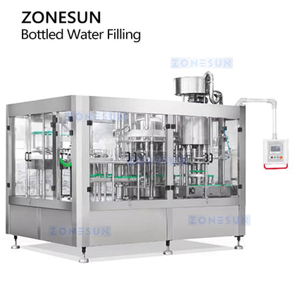 ZONESUN ZS-DWFC12 Automatic 3-in-1 Water Bottling Machine for PET Packaging