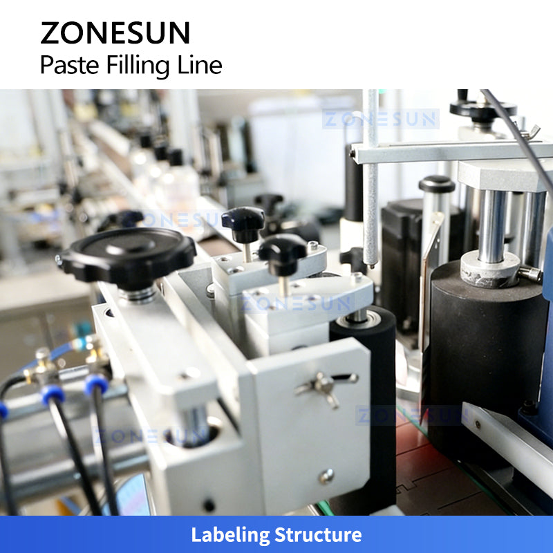 ZONESUN ZS-FAL180C8 Máquina de llenado, tapado y etiquetado de pasta de escritorio con 2 boquillas
