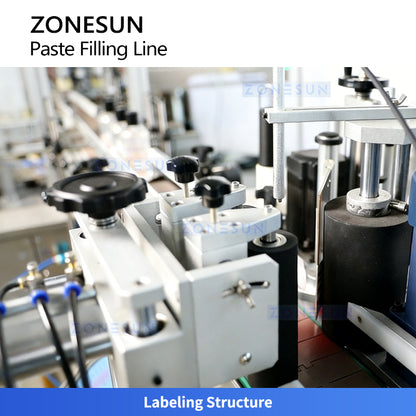ZONESUN ZS-FAL180C8 Máquina de llenado, tapado y etiquetado de pasta de escritorio con 2 boquillas