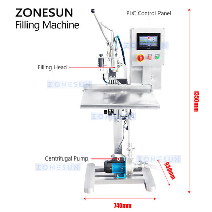 Zonesun ZS-BIB01M Semi-Automatic BIB Filler for Juices and Alcoholic Beverages