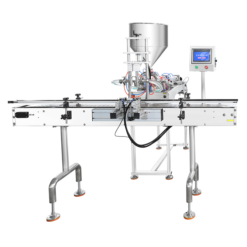 ZONESUN ZS-FAL180C8 Máquina de llenado, tapado y etiquetado de pasta de escritorio con 2 boquillas