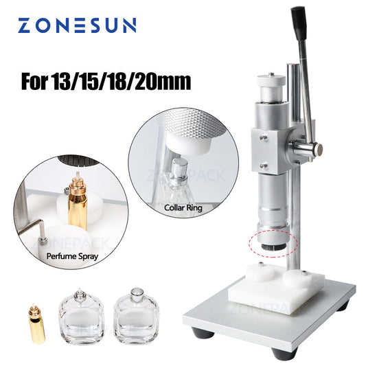 ZONESUN ZS-TYG2 Manual Perfume Crimping Machine for Spray Bottle Caps