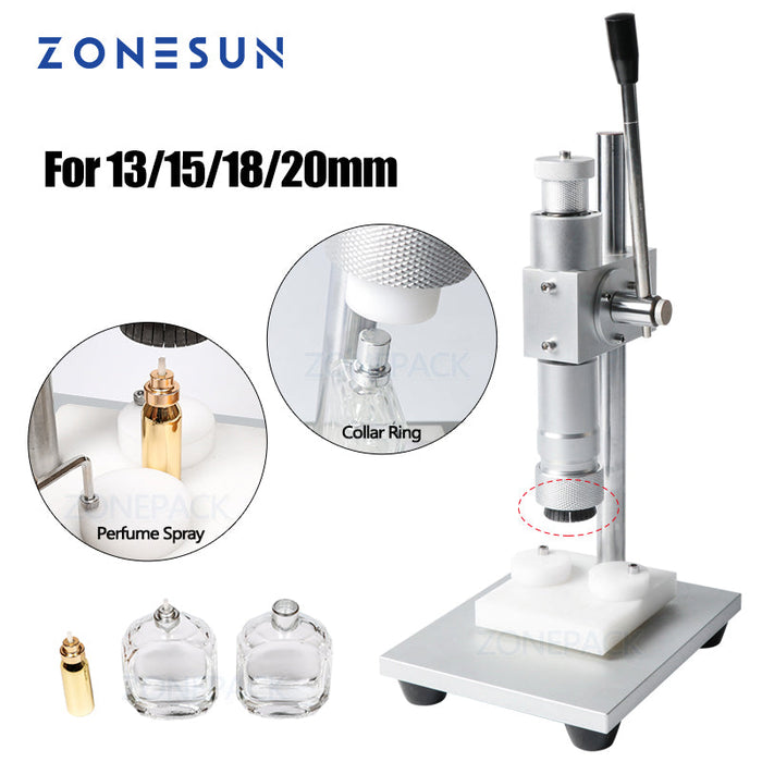 ZONESUN ZS-TYG2 Manual Perfume Crimping Machine for Spray Bottle Caps