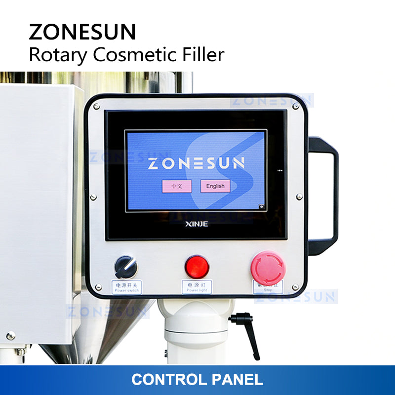 ZONESUN ZS-RSV4 Automatic Rotary 4-Color Cream Swirl Filling Machine for Cosmetic Jars & Bottles