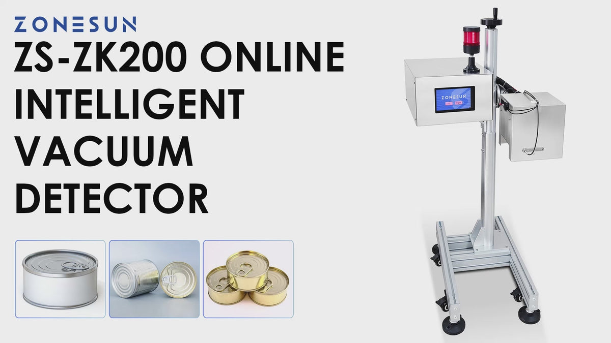 ZONESUN ZS-ZK200 Automatic Non-Contact Vacuum Detector for Glass Bottles & Tinplate Cans