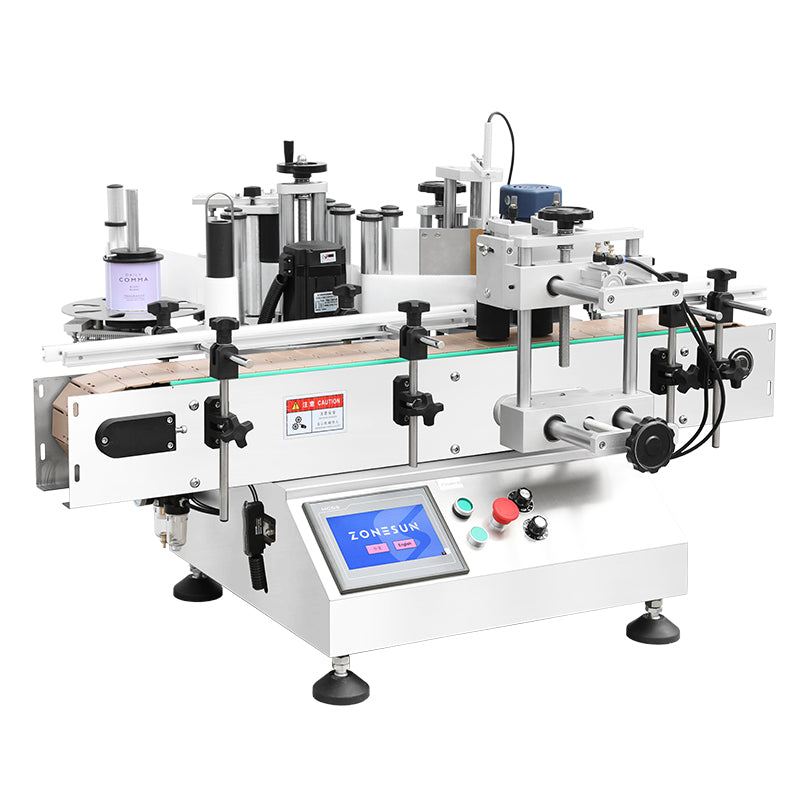 ZONESUN ZS-TB500R Desktop Round Bottle Wrap Label Applicator for Small Production