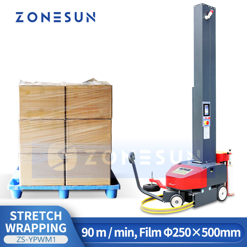ZONESUN ZS-YPWM1 Mobile Robotic Pallet Wrapper  Automatic Battery Stretch Wrapping Machine