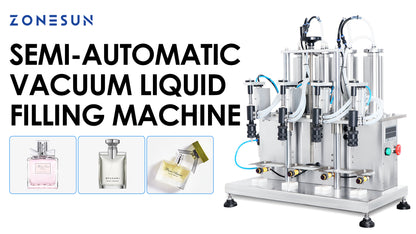 ZONESUN ZS-YTZL500 Semi-Automatic Vacuum Liquid Filling Machine for Perfume & Essential Oil (1-4 Nozzles Optional)